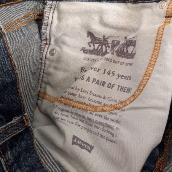 Levis 505 Size 38x29 Mens Regular Fit Straight Leg Jeans Blue Denim Classic 2018 - Picture 11 of 11